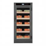 Modern Dark Wood Finish Lockable Cigar Cooler Humidifier Cabinet with Digital Control System for sale