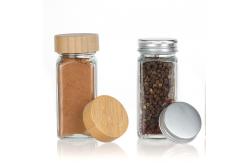 China 4oz 120ML Spice Pot Glass Spice Jars Seasoning Bottles With Shaker Lids supplier
