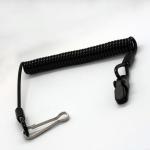 Wholesale Sports Vinyl Coated Stainless Steel Rope Spring Coiled Lanyard for sale