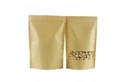 China Resealable 28g CPP Kraft k Paper Bag Eight Side Sealing With Window supplier