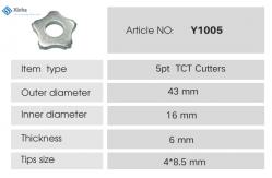 China Scarifier Machine Tungsten Cutter 5 Points For Construction Units Concrete Lines Removal supplier