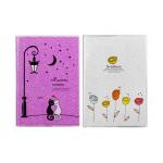 Picture Custom Daily Journal  Frosted Plastic Book Cover Sparkling Purple Glitter for sale