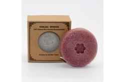 China Biodegradable Red Clay Konjac Sponge Makeup Remover Sponge Reusable supplier