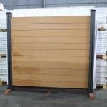 Easy Installation WPC Fence Panels Composite Wood Privacy Garden Aluminum Post for sale