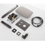 Concealed Tap Bath Shower Mixer Set Matte Black Wall Mounted