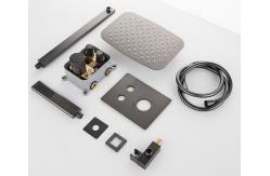 China Concealed Tap Bath Shower Mixer Set Matte Black Wall Mounted supplier