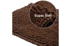 China Bathroom 2.5cm Chenille Pet Mat Non Skid Backing Absorbent supplier