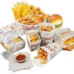 Custom Printed Kraft Clamshell Hamburger Box Eco-Friendly Fries Packaging with Logo Acceptance for sale