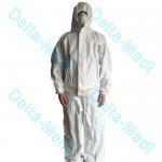 Waterproof Antistatic Disposable Protective Coveralls Front Zipper for sale