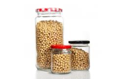 China Stackable Round Freezing Glass Jars Containers 240ml For Honey Spices supplier