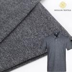 Wear Resistant Solid Knit Fabric 165g Yarn Dyed Material For Polo Shirt for sale