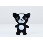 Collie Small Stuffed Dogs Black / White Soft Plush Material With OEM Service for sale