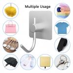 Waterproof Adhesive Wall Hooks Aluminum Towel Hooks for Kitchen and Bathroom