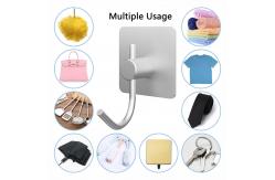 China Waterproof Adhesive Wall Hooks Aluminum Towel Hooks for Kitchen and Bathroom supplier