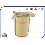 Custom Round Paper Tube Packaging Cylinder Paper Box With Ribbon Bowknot for sale