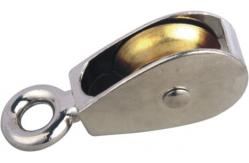 China Nickel Zinc Alloy Swivel Die Cast Pulley Fixed Single Wheel Pulleys supplier
