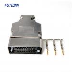 1 - 34 Pin Male Crimping V.35 Router Connector With Shield Shell 180 degree plastic cover for sale