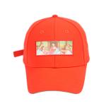 Customized Red 6 Panel Curve Bill Printed Baseball Caps For Girls for sale