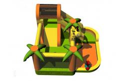 China 840D Oxford Inflatable Jumping Castle Bouncer With Water Slide supplier