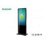 UHD Indoor Multi Touch LCD Display Kiosk Floor Standing Advertising Display