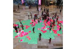 China 1000mm*500mm 3D Interactive LED Dance Floor Digital Cool Effect supplier