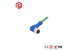 China Customized LED Waterproof Connector M12 Industrial Waterproof right-angled elbow Plug supplier