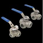 Three-Way Threaded Ball Valve - Ti Ball Valves Gr2 DN 15 Class 150-2500 With Flanges For Water Treatment for sale