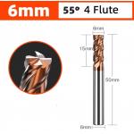 Carbide Square End Mill Bits 2-6 Flutes 1mm-20mm Diameter for Steel for sale