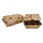 Custom Order Accepted Eco-Friendly Kraft Paper Burger Box with Glossy Lamination