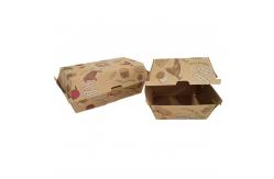 China Custom Order Accepted Eco-Friendly Kraft Paper Burger Box with Glossy Lamination supplier