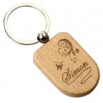 Personalized Wooden Keychain Engraving Eco-Friendly Customized for sale