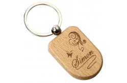 China Personalized Wooden Keychain Engraving Eco-Friendly Customized supplier