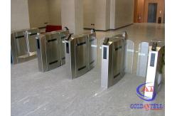 China Led Light RFID Safety Access Pedestrian SecuritySwing Gate Infrared Swing Gate Barrier supplier