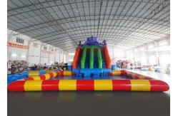 China Giant Inflatable Water Parks / 0.55mm PVC Swimming Pool Water Slide supplier
