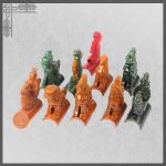 Glazed Architectural Ornamental Clay Ridge Tiles Phoenix Roof Figures for sale