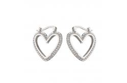 China Micro Pave Sterling Silver Hoop Earring supplier