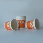 PLA Coated Double Wall Paper Cups Food Grade Disposable Hot Drinking Cup SGS for sale
