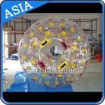 PVC / TPU Hand Art Work Color Dots Zorb Ball For Water Sports Games for sale
