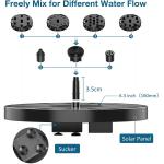 6 Nozzles Solar Floating Fountain 200L/H With Brushless Motor Pump