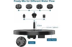 China 6 Nozzles Solar Floating Fountain 200L/H With Brushless Motor Pump supplier