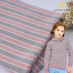 100 Cotton French Terry Fabric 320g 21S Stripe Double Yarn Material for sale