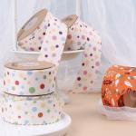 Round Dot Printed Polyester Ribbon 25mm-38mm Cotton Christmas Ribbon for sale