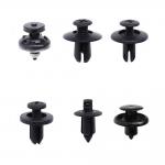 Nylon Car Clips Push Retainer Pins Kit White Black Blue