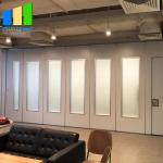 Folding Wood Glass Door Movable Partition Walls For Banquet Hall for sale