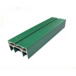 Green Rectangle Powder Coated Aluminum Profiles Customized For Construction , Customize for sale