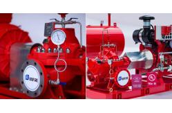 China Red High Pressure Fire Fighting Pumps / Hospitals Diesel Fire Pump Package supplier