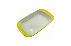 China 100% Melamine Unbreakable Plastic Rectangle Bowls Deep Plate For Salad Soup supplier
