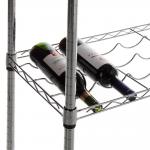 Carton Steel 5 Shelf Wire Wine Rack With 34”Posts Adjustable  ODM for sale