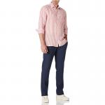 Stripe Red S M L Mens Casual Linen Shirts Open Neck Button Closure