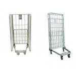 Nesting Rolling Metal Storage Cage /  Wire Utility Cart for Logistic Transportation for sale